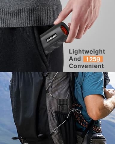 IPX7 Waterproof Powerful 10x25 Pocket Mini Monocular Telescope for Hunting,BAK4 Prism FMC Lens Monoculars for Kids Adults Bird Watching Hiking Camping Wildlife - Image 5