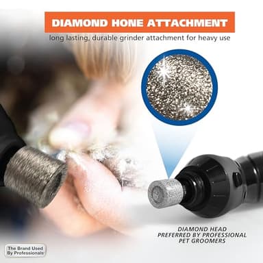 Wahl Grind & Smooth 2 Speed Battery Dog Nail Grinder with Concave Rounding Tip and Nail Guard for Increased Safety and Precise Nail Grinding - Model 3026333 - Image 3