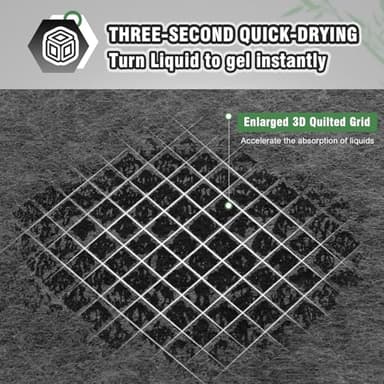 IMMCUTE Dog Pee Pads Extra Large 30"X36", 30 Count, Charcoal Puppy Pads, Absorbent Pads & Fast Drying Potty Pads for Dogs with Adhesive Strip, Disposable Pee Pads , Idea for Pet Training, Jumbo Size - Image 5