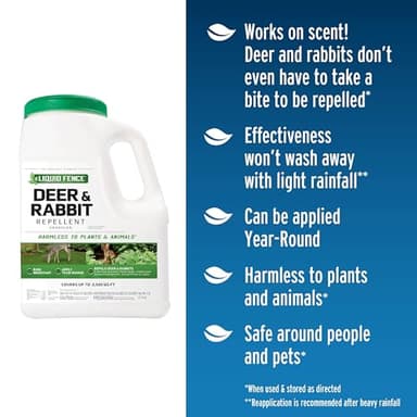 Liquid Fence Deer And Rabbit Repellent Granular 5 Pounds, Harmless To Plants And Animals - Image 2