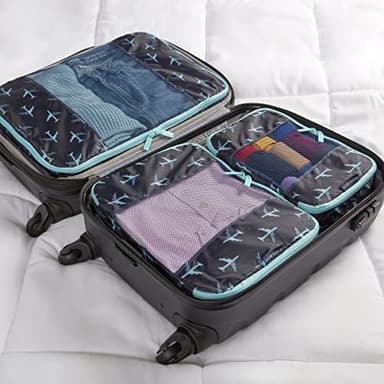 TravelWise Packing Cubes, Navy Airplanes, Set (5262367) - Image 4
