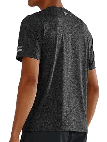 NORTHYARD Men's UPF 50+ Sun Protection Shirts Swim SPF UV Quick Dry Short Sleeve T-Shirts for Athletic Fishing Rash Guard Midnight Heather 2XL - Image 2