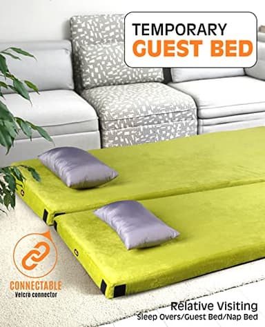 Gaialoop Thick Memory Foam Camping Mattress Sleeping Pad [Car/Tent/Cot] 3'' Portable Floor Play Mat Roll Up Mattress for Guests Sleepover Travel [Twin: 75 * 38 * 3"] - Image 5