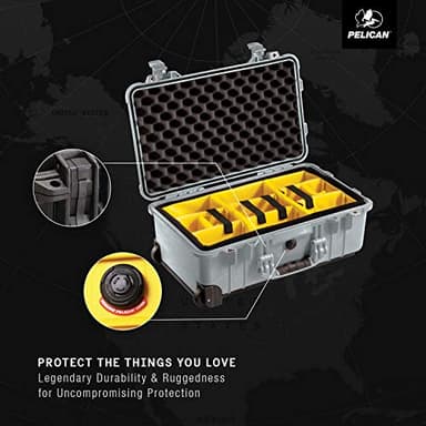 Pelican 1510 Case With Padded Dividers (Black) - Image 7