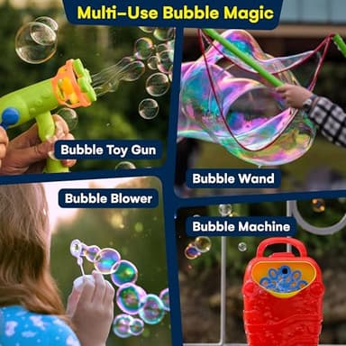 Kidzlane Bubbles Solution Refill 67.63 oz - Large and Easy-Grip Bottle for Bubble Machine, Guns, and Wands - Toddler Liquid Refill for Ages 3 and Above - Image 6