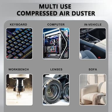 SDFM Compressed Air Duster - Electric Air Duster with Built in Brushless Motor,130,000RPM, 3-Speed Adjustable Air Blower - Suitable for Keyboard, Computer, car, and Home Cleaning (X3) (Max-Black) - Image 8