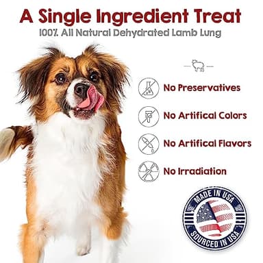 Riley's Premium Dehydrated Lamb Lung Dog Treats - Sourced in USA, Made in USA - Air Dried Crunchy & Delicious Lamb Dog Treats - 6 oz - Image 2