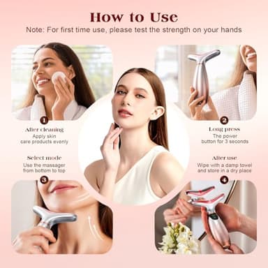 Pedete Facial Massager, 7 Colors Red Light Therapy for Face and Neck, Face Lift Device with 113°F Heating Vibration for Multi Skin Care - Image 5