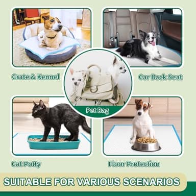 IMMCUTE Puppy Pads 22"x23" 100 Count | 6-Layer Leak-Proof & Super Absorbent Dog Training Pads | Disposable Potty Pads for Puppies, Dogs, Cats & Rabbits | Blue & White - Image 7