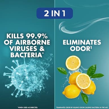 Lysol Air Sanitizer Spray with Odor Eliminator for Home & Office, Sanitizing Spray, Air Freshener Alternative, Simple Fresh Scent, 10 oz (Pack of 3) - Image 3