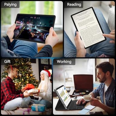 Android 14 Tablet 2025 Latest 11 Inch Tablets, 128GB+16(8+8 Expand)GB/512GB Expandable, Dual 4G Cellular with Octa-Core Processor, 2 in 1 Tablet with Keyboard, 21MP Camera/8000mAh Battery/GPS/5G WiFi - Image 8