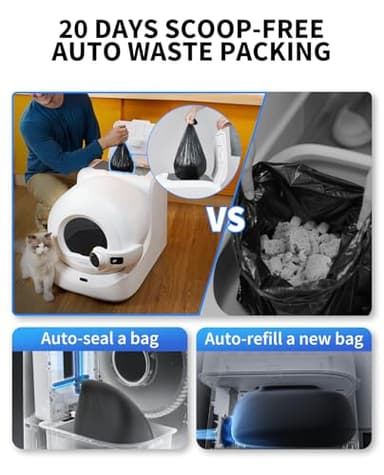 PETKIT Purobot Ultra 2025 New Accurate cat Facial Recognition & Poop Monitor Automatic Self-Cleaning Cat Litter Box with Touch-Free Waste Packing, 5G WiFi App Control, Integration Safety, Odor Free - Image 5