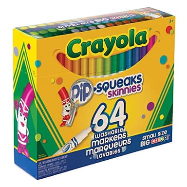 Crayola Pip-Squeaks Skinnies Washable Markers (64ct), Mini Markers for Kids, Coloring Markers, Craft Supplies, Kids Holiday Gift, 3+ - Image 4