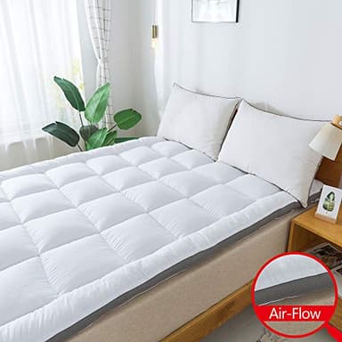 SUFUEE Mattress Topper Queen & Mattress Pad Protector - Quality Plush Luxury Down Alternative Pillow Top - 2inch Extra Thick Mattress Cover(60"x80") - Image 6