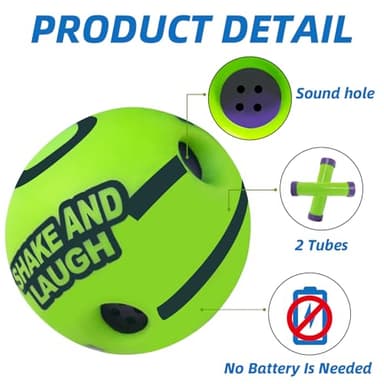 SHAKE AND LAUGH Dog Toys Ball, Interactive Dog Ball, Shaking with Gibbering Sound, for Training & Herding, S, 3.14 in (8 cm) - Image 2