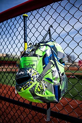 Rawlings | REMIX Backpack Equipment Bag | T-Ball & Youth Baseball / Softball | Green - Image 4
