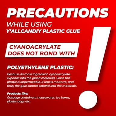 Y'allCanDiy Super Glue for Plastic 20g (0.7 oz) – Cyanoacrylate Based Heavy Duty CA Glue for Legos, Miniatures, PLA, 3D Printing, Toys, ABS, PVC, DIY Kits - Image 7