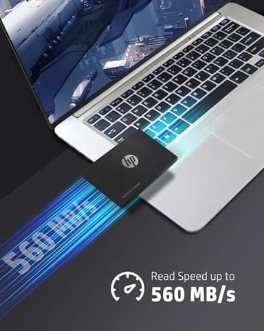 HP S750 256GB SATA III 2.5 Inch PC SSD, 6 Gb/s, 3D NAND Internal Solid State Hard Drive Up to 560 MB/s - 16L52AA#ABA - Image 2