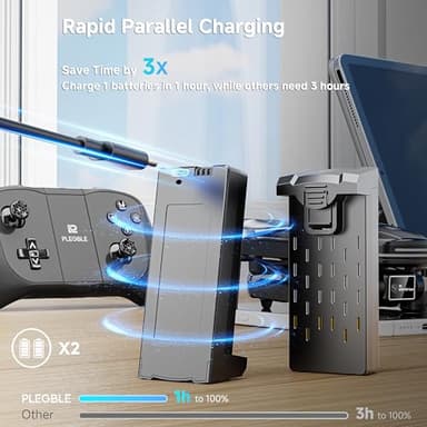 PLEGBLE Drone with Camera 4K for Kids Adults, Brushless Motor Mini Foldable RC Drones with Propeller Guards for Beginners, One Key Take Off/Land, Voice Control, Anti-Lost Alarm, Gift Toys for Men Boys - Image 5