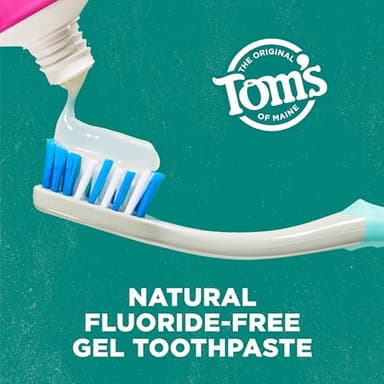 Tom's of Maine Antiplaque and Whitening Fluoride Free Natural Toothpaste Gel, Vegan, Spearmint, 4 Ounces (3 Pack) - Image 2