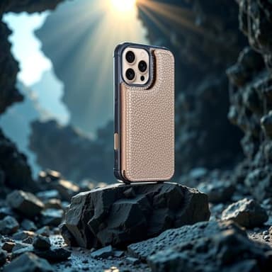 Thryxop Compatible with iPhone 16 Pro Max 6.9 Inch Wallet Case,Genuine Leather Shockproof Anti-Fall, Flip Cover with Card Slot, Double Magnetic Buckle,Kickstand Durable, Gray Brown - Image 8