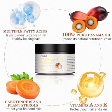 Ktintar 100% Natural Raw Batana Oil for Hair Growth, Unrefined & Organic Dr Sebi Hair Growth Oil From Honduras, Prevents Hair Loss, Eliminates Split Ends 4.23 Fl Oz (Pack of 1) - Image 4