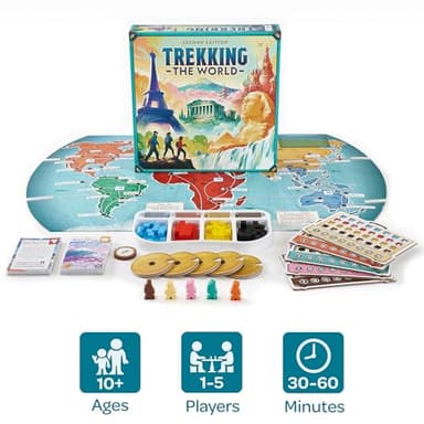 Trekking The World (2nd Edition) - The Award-Winning Family Board Game | Great for Kids Ages 10 and Up | Easy to Learn | Designed for Globetrotters by Underdog Games - Image 5