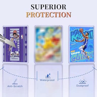 200 Count Top Loaders for Cards, Hard Plastic Toploaders Card Sleeves, Sports Baseball Trading PKM Card Holder Protectors (200 Toploaders) - Image 5