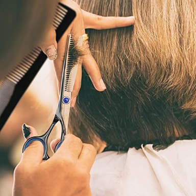 Sirabe 11 PCS Hair Cutting Thinning Scissors Set, Sapphire Professional Haircut Scissors Kit Stainless Steel Barber Texturizing Shears Tools for Salon Hairdressing Home - Image 8