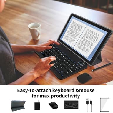 Android 15 Tablet, 12GB+128GB +1TB Expand, Face Unlock, 8000mAh Big Battery+18W Fast Charging, Dual Stereo Speakers, Octa-core CPU, WiFi6, BT5.0,Touchscreen Display, 11inch 2in1 Tablet PC Tableta - Image 2