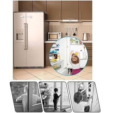 Child Safety Cabinet Locks, Fridge Lock with Combination, Closet Lock,Cabinet Lock,Child Proof Refrigerator Lock(Black 2Pcs) - Image 4