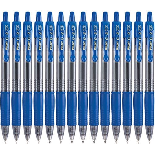 Pilot, G2 Premium Gel Roller Pens, Bold Point 1 mm, Pack of 14, Blue - Image 1