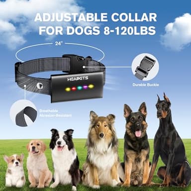 Dog Training Collar with Remote Control, 1600FT Electric Collars for Dogs 8-120 LBs, IP67 Waterproof Collar with Safe Static, Beep, Vibration, Rechargeable E-Collar for Small Medium Large Dogs, Black - Image 4