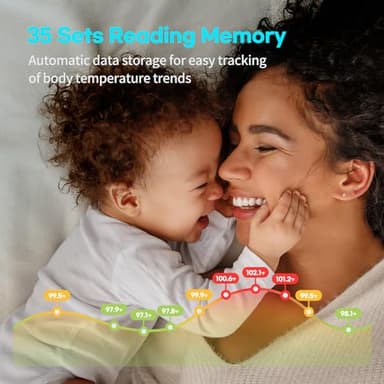 HubiBaby No-Touch Infrared Thermometer for Adults, Accurate Digital Forehead Thermometer, Large LED Display, Fever Alarm, 2 in 1 Forehead & Object Thermometer - Image 5
