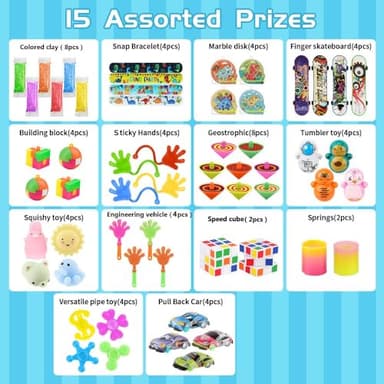 soi-meme 60 Pcs Party Favors Carnival Treasure Box Toys Classroom Prizes Small Mini Bulk Gifts Toys Pinata Easter Basket Stuffers for Kids Boys Girls , Goodie Bags Fillers for Kids Birthday Party - Image 3
