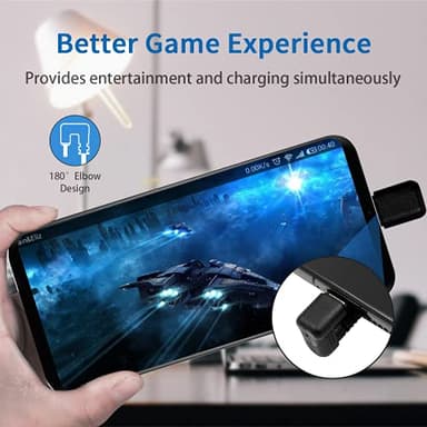 Poyiccot USB Type C Extension Cable 2ft/60cm, 180 Degree U Shape USB C Extender, 10Gbps 3A USB 3.1 Type C Male to Female Extension Cable for Smartphone, MacBook Pro & USB C Charger - Image 4