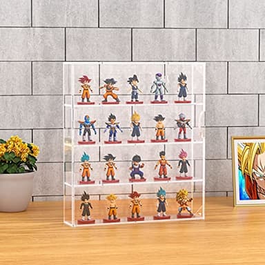AITEE Acrylic Display Case for Mini Funko Pop Figures, Clear Wall Mounted or Desktop 4 Layer Storage Box Cabinet Organizer for Mini Toys, Collections or Stone - Image 5