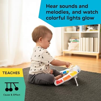 Baby Einstein Glow & Discover Light Bar Musical Activity Station and Tummy Time Toy, Montessori Cause and Effect Early Learning for 3-36 months - Image 6