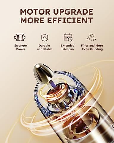 Sangcon Gravity Electric Salt and Pepper Grinder Set Shakers - UPGRADED RECHARGEABLE 9OZ XL Capacity USB-C No Battery Needed - LED Light One Hand Operation, Adjustable Coarseness Automatic Mill Set - Image 5