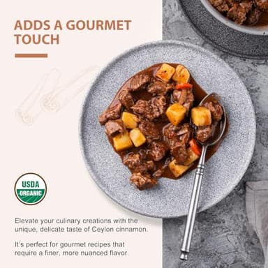 Soeos Organic Ceylon Cinnamon Powder 2 Ounce, Pure Ground Cinnamon from Sri Lanka, Perfect for Baking, Cooking and Beverages - Image 8