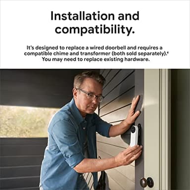 Google Nest Doorbell - (Wired, 2nd Gen) - Wired Video Doorbell Camera - Doorbell Security Camera - Ivy (Renewed) - Image 8