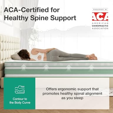 Novilla King Size Mattress 14 Inch, Hybrid Mattress King for Motion Isolation, Gel Memory Foam with Pressure Relief for Cool Night Sleep, Medium Firm Mattresses with Pillow Top, Certipur-Us Certified - Image 4