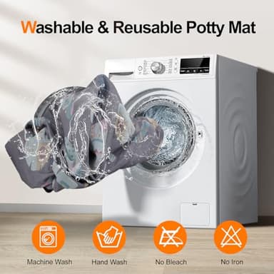 LOOBANI Washable Pee Pads for Dogs, 2 Pack Ultra-Absorbent and Leak-Proof Whelping Mats, Non-Slip Reusable Puppy Pads, Waterproof Puppy Training Mats for Playpen, Crate, Housebreak, 48x48in, Gray - Image 5