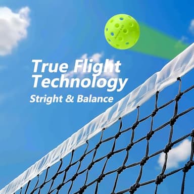 Arewyt Pickleball Balls, 6 Pack 40 Holes Outdoor Pickleball Balls, High Visibility and Bounce, Durable Pickle Balls for All Style Pickleball Paddles & All Skill Levels, Neon Green - Image 2