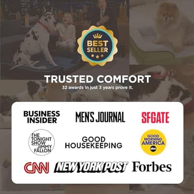 Bedsure Orthopedic Dog Bed Medium Size Dogs - Washable Small Medium Dog Cat Bed Waterproof, Comfort Cats Couch Sofa with Washable Removable Cover, Pets Bed with Nonskid Bottom, Grey, 28" - Image 2