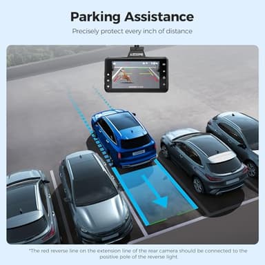 AZDOME M01 Max UHD 4K Dash Cam Front and Rear, Built-in Wi-Fi, Free 64GB Card, App Control, 4K+1080 Dash Camera for Car, Built-in ADAS, G-Sensor, IP68 Waterproof, 24H Parking Mode Dashcam - Image 7
