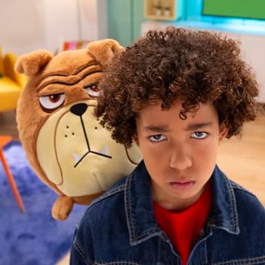 Hangry Petz Charlie Bulldog - 12" Brown Animal Plush, Squeeze Tummy for Sounds, Hungry Angry Expression, Embroidered Face, Soft Round Companion, Kids - Image 4