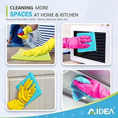 AIDEA Microfiber Cleaning Cloth-50PK, Soft Microfiber Towels for Cars, Absorbent Cleaning Rags, Lint-Free Streak-Free Wash Cloths for House, Kitchen, Window(12in.x12in) - Image 7