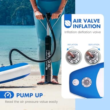 FunWater SUP Inflatable Stand Up Paddle Board 10'x31''x6'' Ultra-Light Inflatable Paddleboard with ISUP Accessories,Fins,Adjustable Paddle, Pump,Backpack, Leash - Image 7
