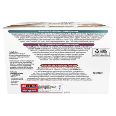 Purina Fancy Feast Gravy Lovers Poultry and Beef Grilled Gourmet Wet Cat Food Variety Pack - (Pack of 30) 3 oz. Cans - Image 2
